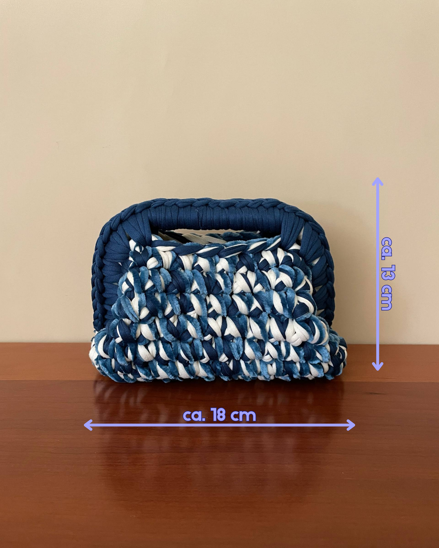 Borsa Crochet Handmade Multicolor con Manico Ottanio