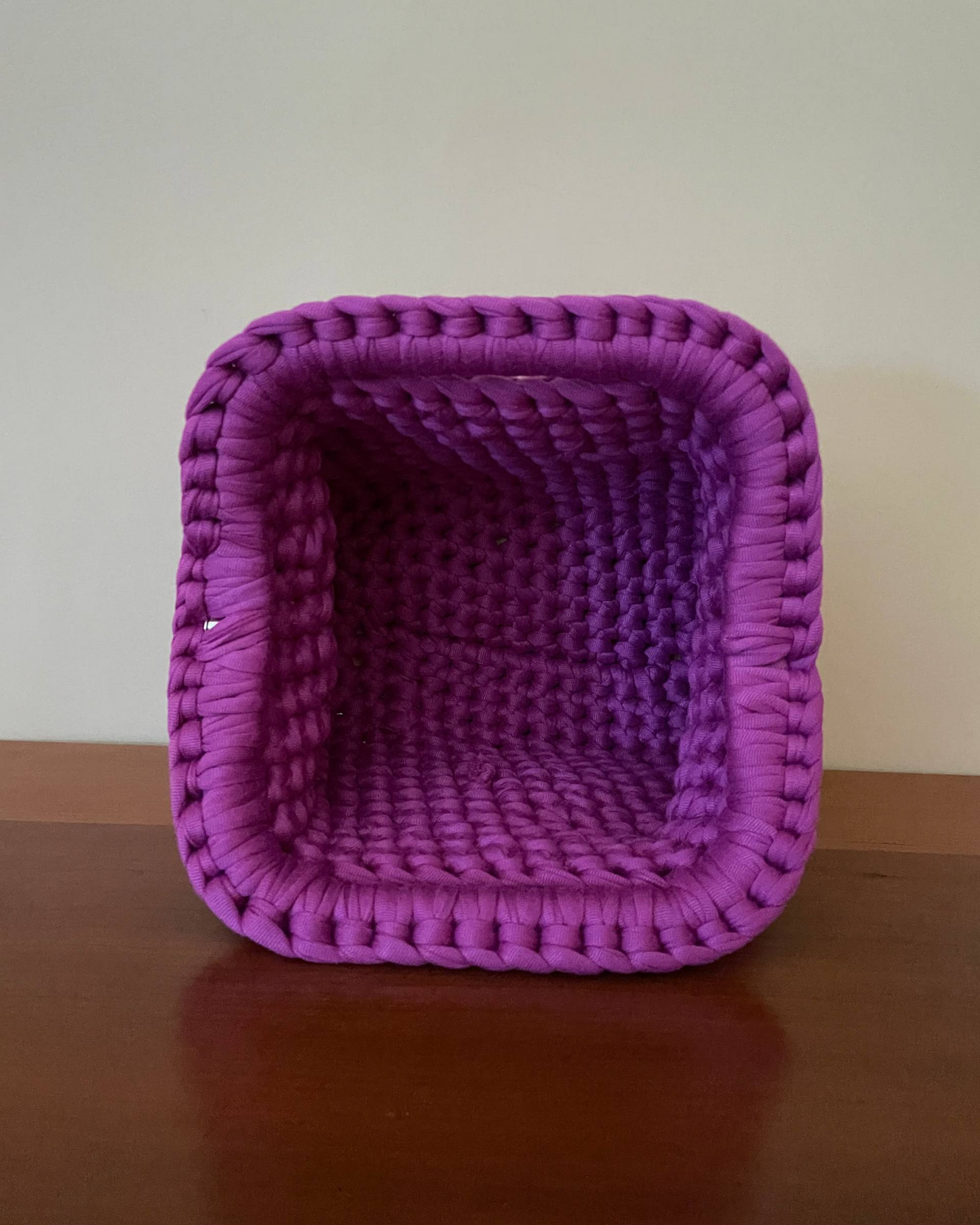 Borsa Crochet Handmade Fucsia con Paillettes Magenta